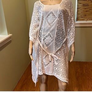 Lace crochet cover-up/tunic/dress